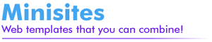 Minisite web templates, templates that you can combine!